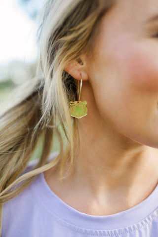 Gold Tiger Head Hoops