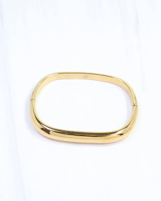 Cynthia Square Hinged Bangle Bracelet