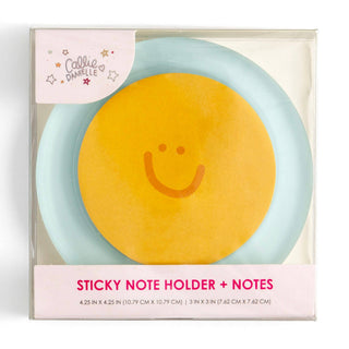 Smiley Face Sticky Notes with Acrylic Holder
