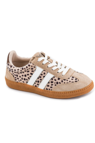 Corky's Sand Leopard Heads Up Sneakers