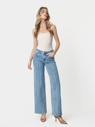 Lovervet High Rise Seam Panel Jeans