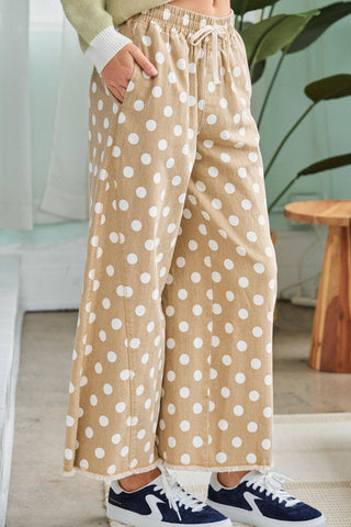 Polka Dot Drawstring Pants