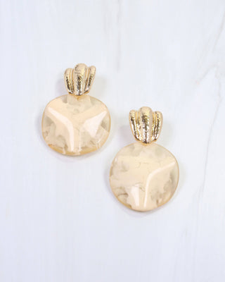 Adley Hammered Drop Earring