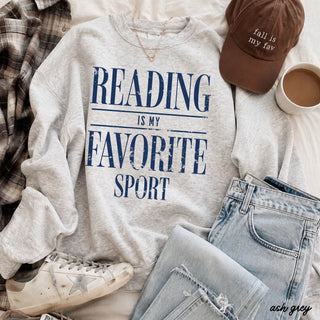Reading is My Favorite Sport Crewneck Sweatshirt