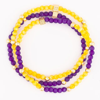Junie Purple & Gold Bracelet Set