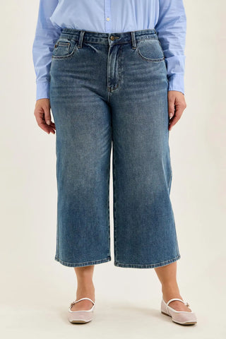 Judy Blue High Waisted Wide Crop Jeans