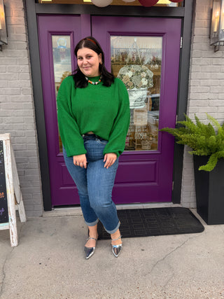 Sweet As Sugar Green Sweater