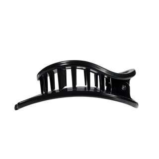 Teleties Jet Black | Large | Flat Circle Hair Clip