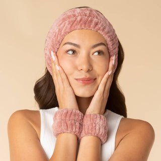 Terracotta Spa Headband and Wristlets 3pc Set