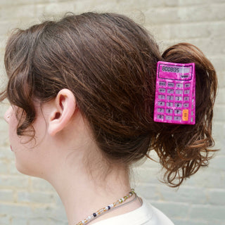 Pink Calculator Hair Claw