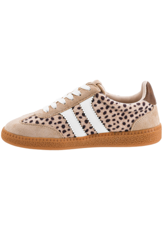 Corky's Sand Leopard Heads Up Sneakers