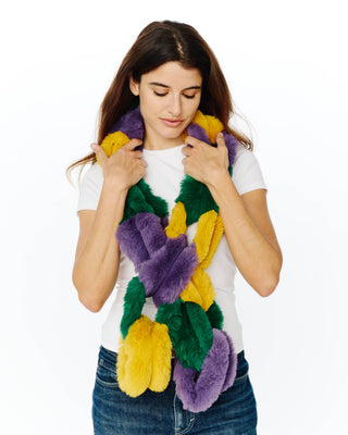 Mardi Fur Chain Link Scarf