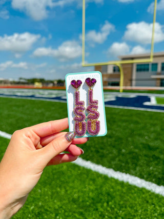 LSU Love Drop Earrings
