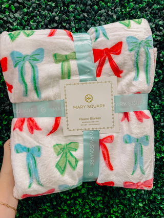 A BOWtiful Christmas Holiday Blanket