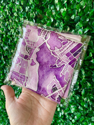 Large Baton Rouge Map Watercolor Scarf