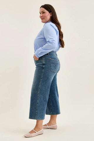Judy Blue High Waisted Wide Crop Jeans