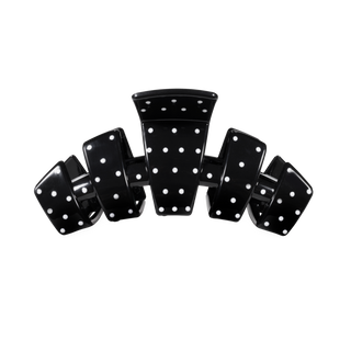 Teleties Classic Black Polka Dot Party Medium Claw Clip