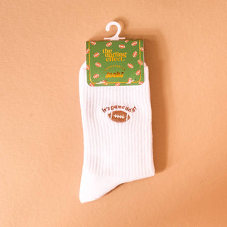 Game Day Embroidered Crew Socks