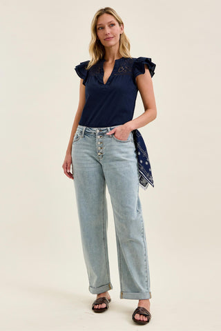 Judy Blue Margo Arc Leg Jeans w/Bandana Loop