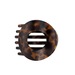 Teleties Tortoise | Large| Flat Circle Hair Clip
