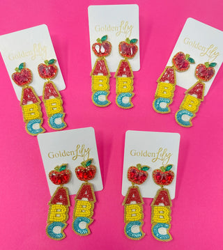 ABC Beaded Earrings