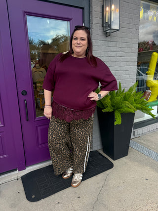 Sporty Spice Leopard Drawstring Pants