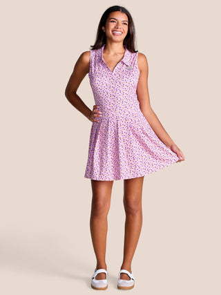 The League Licensed LSU Pleated Tennis Mini Dress