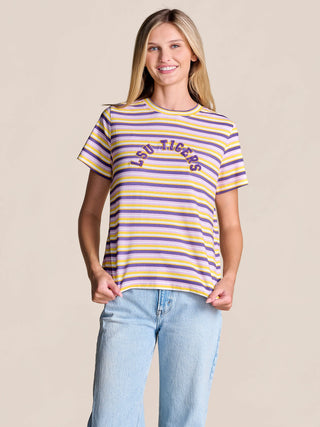 LSU Weekend Striped Tee