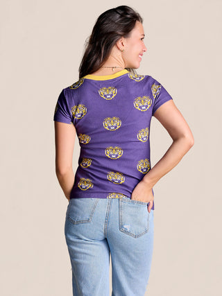 Licensed LSU Roster Ribbed Tee