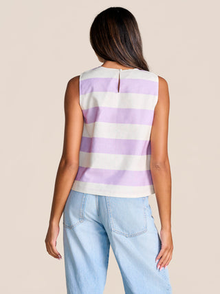 Licensed LSU Gameplan Striped Linen Tank