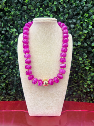 Colorful Statement Necklaces with Gold Accent Bead