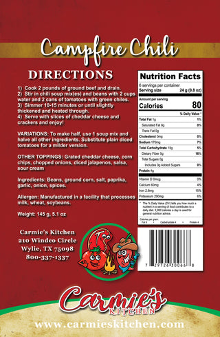 Carmie's Campfire Chili Mix