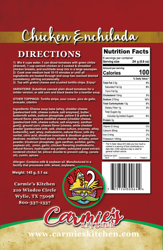 Carmie's Chicken Enchilada Soup Mix