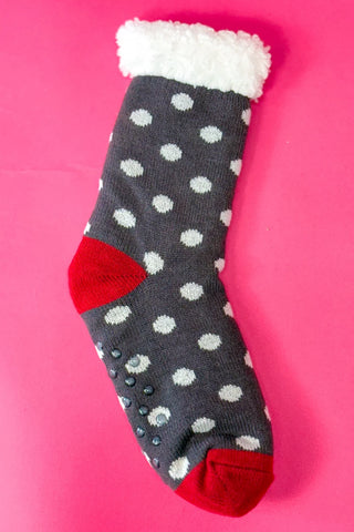 Cozy Cabin Polka Dot Socks