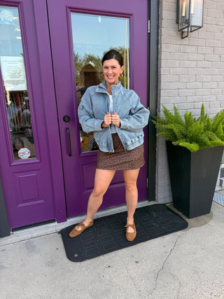 Judy Blue Knit Indigo Denim Bomber Jacket