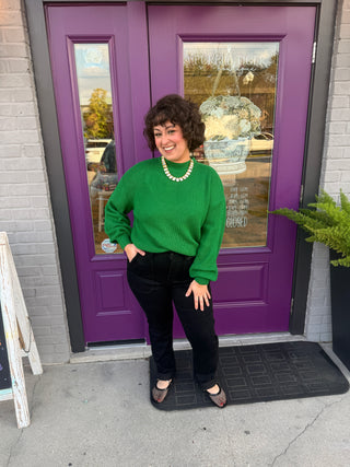 Sweet As Sugar Green Sweater