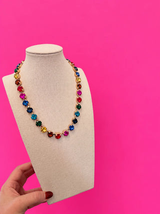 Yellow Brick Road Rhinestone Necklace