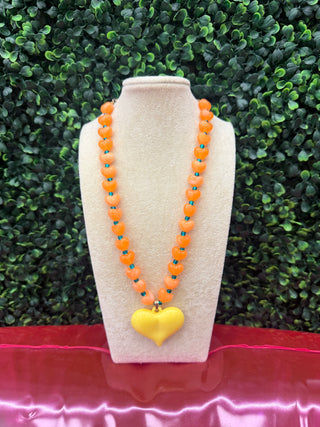Statement Beaded Heart Necklaces