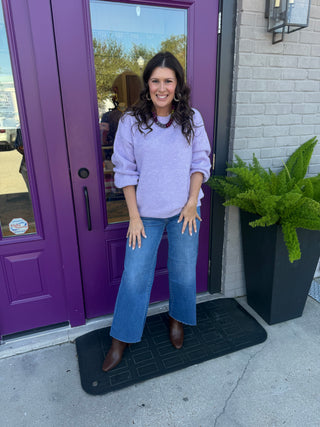 Good Vibes Lavender Sweater
