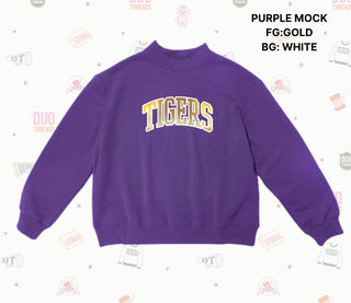 Arriving 9/15 - Custom Purple TIGERS Mockneck