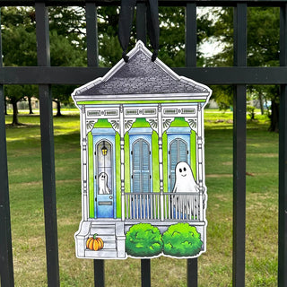 Haunted Shotgun House Door Hanger