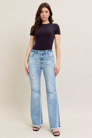 Judy Blue High Waist Distressed Flare Jeans