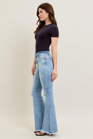 Judy Blue High Waist Distressed Flare Jeans