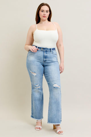 Judy Blue High Waist Distressed Flare Jeans