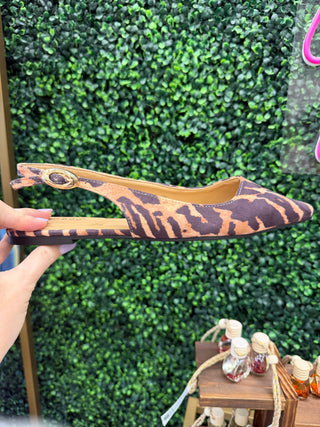 Wild Side Sling Back Flats