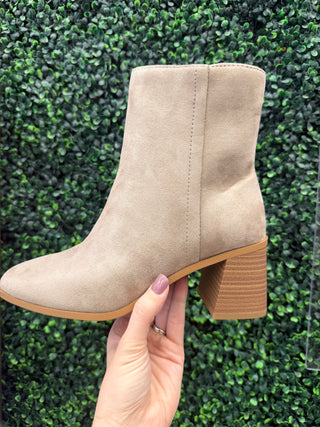 Lainey Short Taupe Bootie