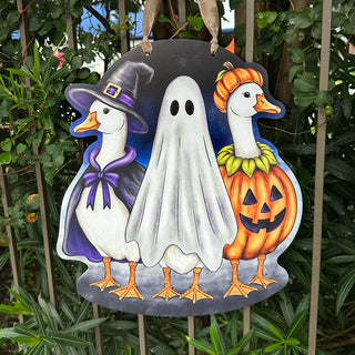 Halloween Goose Trio Door Hanger