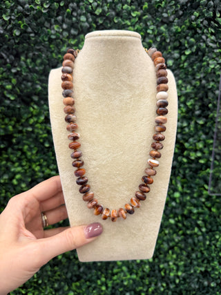 Brown Layering Bead Necklace