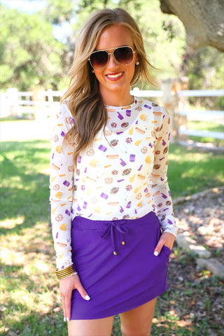 GEAUX Purple Everyday Skort
