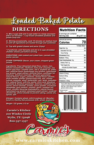 Carmie's Loaded Baked Potato Soup Mix